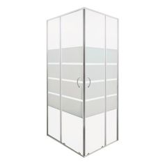 Paroi accès d'angle ERIS 2 volets coulissants, L 80 x H 190 cm - ONDEE By Ayor