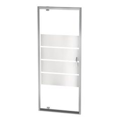 Paroi porte pivotante ERIS 2  - profilés chromés - L 90 x H 190 cm - ONDEE By Ayor 