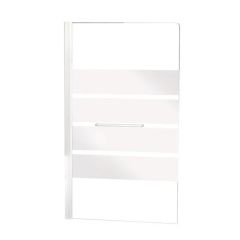 Pare-baignoire 1 volet 4 bandes givrées ERIS 2 - L 85 x H 140 cm - ELMER By Ayor