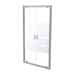 Paroi porte battantes ERIS 2 - profilés chromés - L 80 x H 190 cm - ONDEE By Ayor