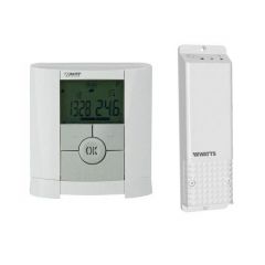 Thermostat d'ambiance onde radio BT-DP02RF digital programmable + récepteur - Watts