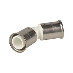 Coude 45° multicouche PVDF blanc Egal à sertir Ø26x3,0 - Henco