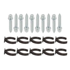 Ensemble de 10 colliers tube de descente Ø50 Marron + 10 Vis 7x40 mm - Arcanaute