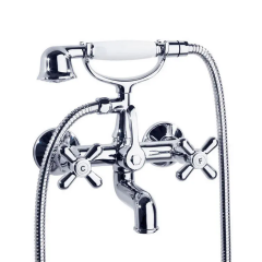 Mélangeur bain-douche GAUDI avec tête céramique 1/2 tour et ensemble flexible douchette - Ramon Soler - 3105CG