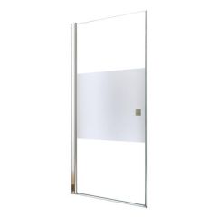 Paroi porte pivotante SELYNA bande givrée - L 80 x 194,5 cm - ELMER By Ayor