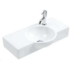 Vasque céramique Lave-Mains à fixer VENECIA - Blanc Brillant - L400 x l265 x H110 mm - Bathco