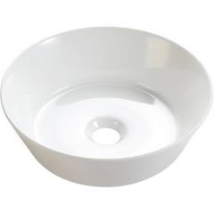 Vasque céramique à poser circulaire VOLTA 42 - Blanc - Ø420 x H125 mm - Bathco