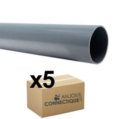 Lot de 5 Tubes PVC évacuation NF-Me lisse - diamètre 40 mm - 4 mètres
