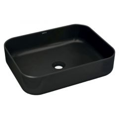 Vasque céramique à poser rectangulaire DINAN 50 - Noir Mat- L500 x l390 x H130 mm - Bathco
