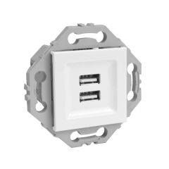 Double chargeur USB blanc- Noane - IICSEN