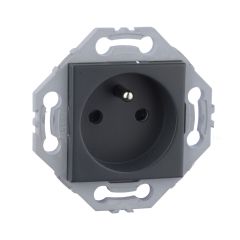 Prise 2P+T anthracite NF - Noane - IICSEN