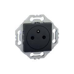 Prise 2P+T 16A Affleurante anthracite NF - Noane - IICSEN