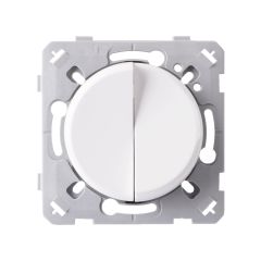 Interrupteur double va et vient blanc EPURE NF - Ohmtec - IICSEN