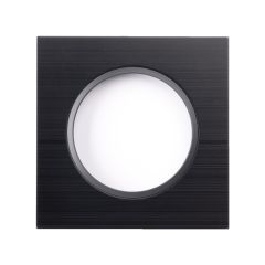 Plaque 1 poste alu brossé noir et anthracite EPURE - Ohmtec - IICSEN