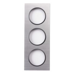 Plaque 3 postes alu brossé et anthracite EPURE - Ohmtec - IICSEN