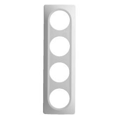 Plaque 4 postes blanche EPURE - Ohmtec - IICSEN