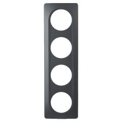 Plaque 4 postes anthracite EPURE - Ohmtec - IICSEN