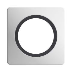 Plaque 1 poste blanche avec insert anthracite EPURE - Ohmtec - IICSEN