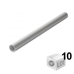 Lot de 10 Tubes PVC blanc NF diamètre 50 mm - 2 mètres - Nicoll