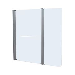 Pare-baignoire 2 volets verre dépoli - L 120 x H 140 cm - ELMER By Ayor