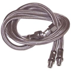 Deux flexibles fioul mâle 1/8" (5/10) x femelle 3/8" (12/17) droit Ø6 mm longueur 900 mm pour chaudière ELCO
