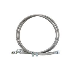 Deux flexibles fioul femelle 3/8" (12/17) x femelle 14/150 coudé Ø8 mm longueur 1150 mm pour chaudière CUENO