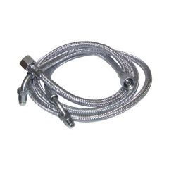 2 Flexibles fioul Femelle 3/8" x Mâle 1/4", coudé, Ø7mm, longueur 900 mm pour chaudière RIELLO