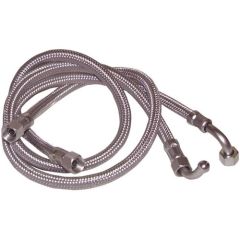 Deux flexibles fioul femelle 14/150 x femelle 14/150 coudé Ø8 mm longueur 750 mm pour chaudière CUENO