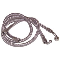 Deux flexibles fioul femelle 14/150 x femelle 14/150 coudé Ø8 mm longueur 1000 mm pour chaudière CUENO