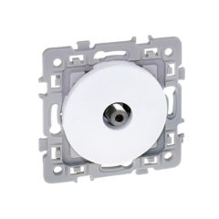 Prise TV multi-services type F mâle - SQUARE blanc - Eur'Ohm