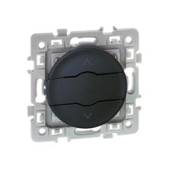 Interrupteur volet roulant 3 positions montée/descente/stop - SQUARE Anthracite - Eur'ohm