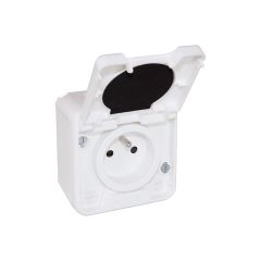 Prise 2P+T complet - étanche IP55 - OXXO Blanc - Eur'Ohm