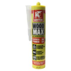 Colle construction Bois Wood Max Express cartouche 380gr sans solvant sans PU - Griffon France