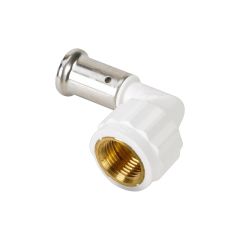 Coude multicouche PVDF blanc à sertir Ø32x3,0 - Femelle 1'' (26/34) - HENCO