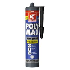 Cartouche mastic étanchéité premium 280ml Poly Max Pro Joint - Noir - Griffon France