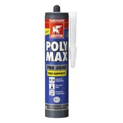 Cartouche mastic étanchéité premium 280ml Poly Max Pro Joint - Transparent - Griffon France