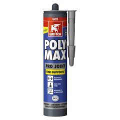 Cartouche mastic étanchéité premium 280ml Poly Max Pro Joint - Gris - Griffon France
