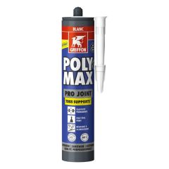 Cartouche mastic étanchéité premium 280ml Poly Max Pro Joint - Blanc - Griffon France