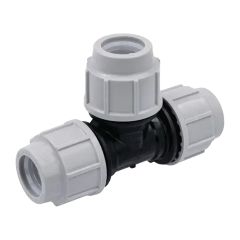Té égal 90° à compression Série 7 PE Ø40 - Plasson