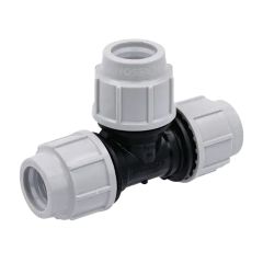 Té égal 90° de réparation à compression Série 7 PE Ø63 - Plasson