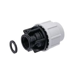 Raccord Droit Série 7 PE Ø32 Portée plate Femelle 1" - Plasson