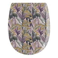 Abattant Ariane déclipsable WC "Purple Jungle" à descente manuelle - Olfa