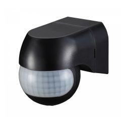 Détecteur de mouvement infrarouge noir IP44 - WOLTZ - IICSEN