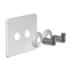 Cache de finition Robifix® blanc entraxe 50mm avec coudes - Watts