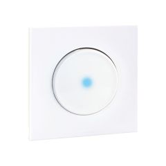 Bouton poussoir à voyant complet avec griffes et plaque - SQUARE EASY blanc - Eur'Ohm