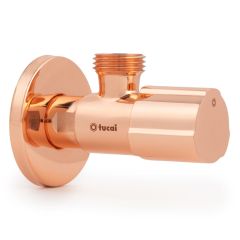 Robinet équerre design - ACS - OR ROSE - Mâle 1/2" / Mâle 1/2" - Tucai