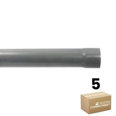 5 Tubes PVC évacuation NF-Me prémanchonné - diamètre 63 mm - 4 mètres - ép. 3,0 mm - Arcanaute