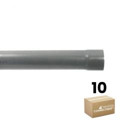 10 Tubes PVC évacuation NF-Me prémanchonné  - diamètre 63 mm - 4 mètres - ép. 3,0 mm - Arcanaute