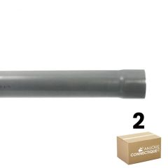 2 Tubes PVC évacuation NF-Me prémanchonné - diamètre 63 mm - 4 mètres - ép. 3,0 mm - Arcanaute