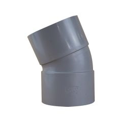Coude PVC 22°30 Femelle Femelle Ø100 - NF M1 - À l'unité ou par 10 - First Plast